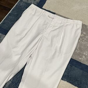 Ej Samuel Pants 47 White Raw Hem Dress Pants Soft Comfort Wide Leg